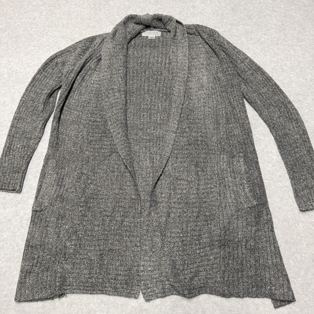 Barefoot Dreams Cardigan Sweater Womens Small Gray CozyChic Lite Open Front